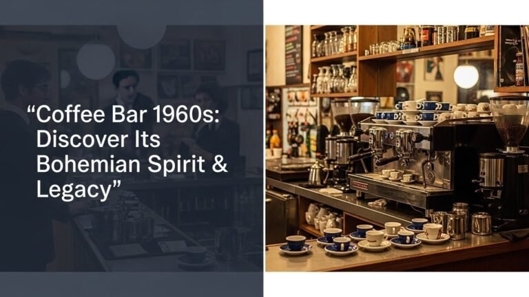 Coffee Bar 1960s: Discover Its Bohemian Spirit & Legacy