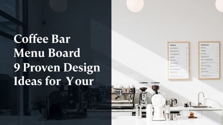 Coffee Bar Menu Board 9 Proven Design Ideas for Your [year]