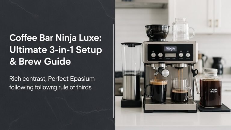 Coffee Bar Ninja Luxe: Ultimate 3-in-1 Setup & Brew Guide