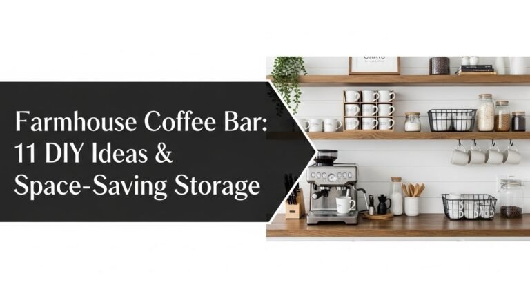Farmhouse Coffee Bar: 11 DIY Ideas & Space-Saving Storage