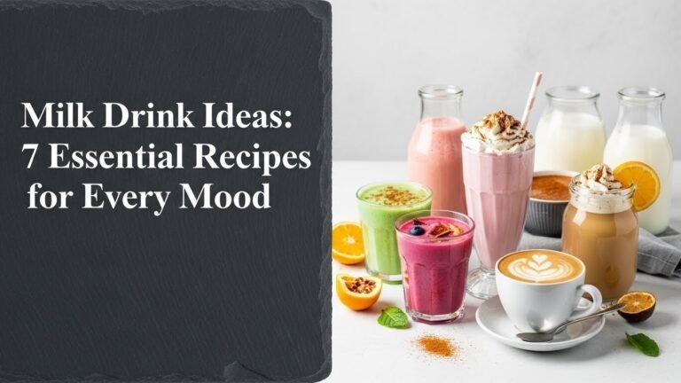 Milk Drink Ideas: 7 Essential Recipes for Every Mood