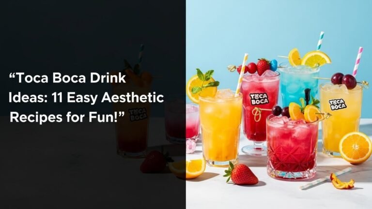 Toca Boca Drink Ideas: 11 Easy Aesthetic Recipes for Fun!